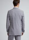 Burton Light Grey Graphic Check Slim Fit Suit Jacket thumbnail 2