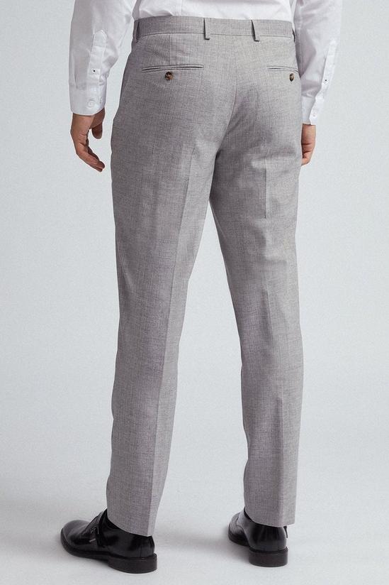 Burton Grey and Black Stripe Slim Fit Suit Trousers 3