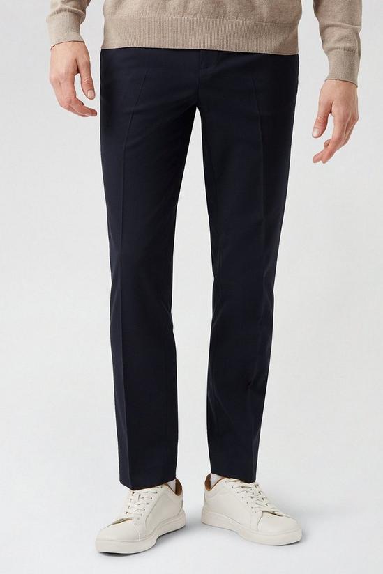 Burton Slim Fit Navy Essential Trousers 1