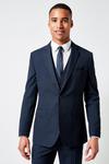 Burton Navy Jaspe tailored fit suit jacket thumbnail 1