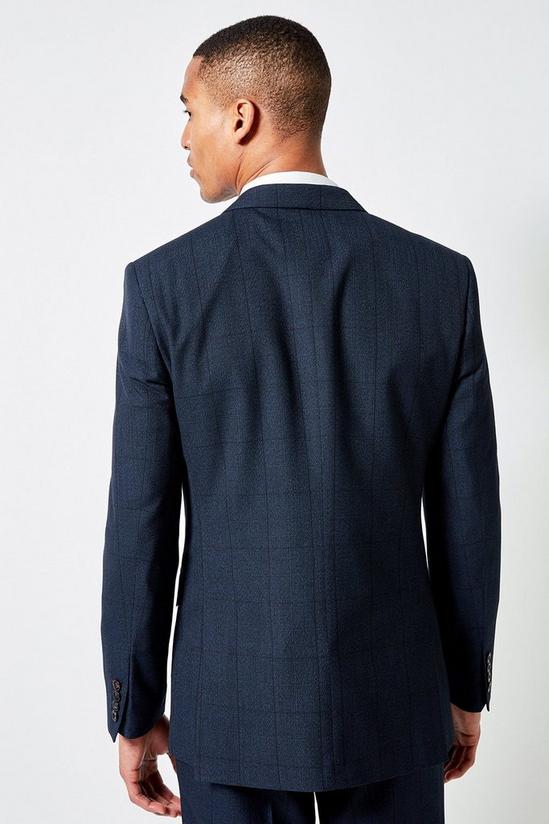 Burton Navy Jaspe tailored fit suit jacket 2