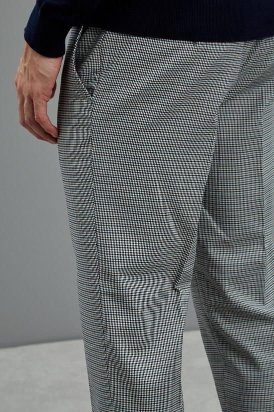 Burton Skinny Fit Aqua And Brown Dogtooth Suit Trousers 5