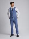 Burton Light Blue Microweave Slim Fit Suit Trousers thumbnail 5