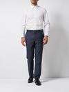 Burton Grey Blue Texture Tailored Fit Trousers thumbnail 1