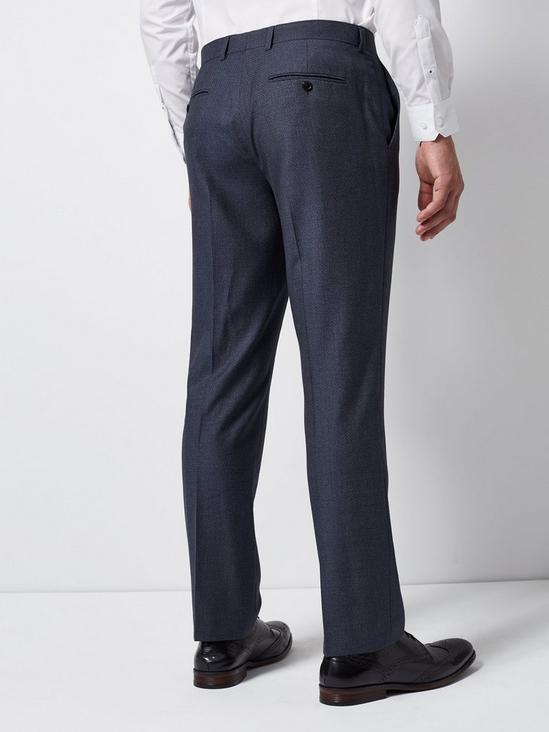 Burton Grey Blue Texture Tailored Fit Trousers 2