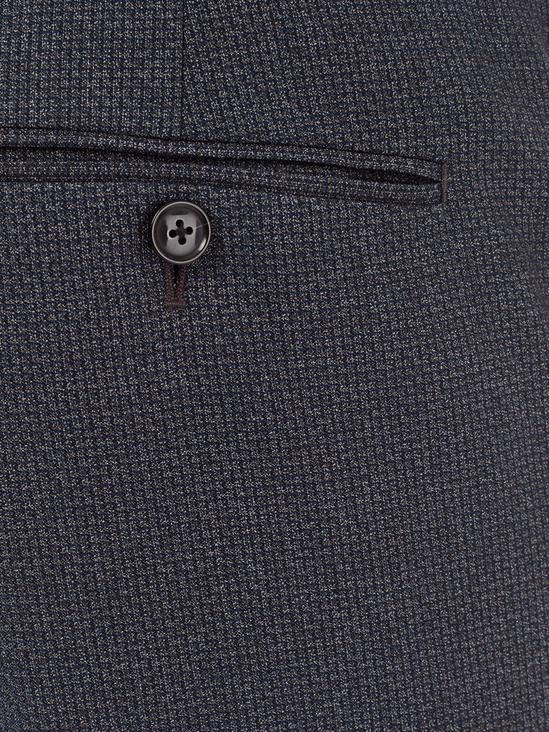 Burton Grey Blue Texture Tailored Fit Trousers 3