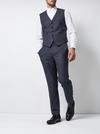 Burton Grey Blue Texture Tailored Fit Trousers thumbnail 4