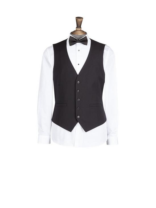 Burton Skinny Fit Black Stretch Tuxedo Waistcoat 2