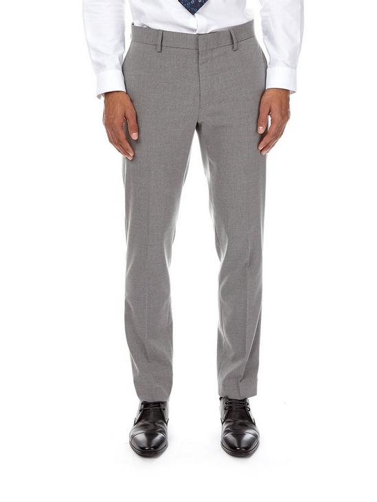 Burton Essential Light Grey Skinny Fit Suit Trousers 1