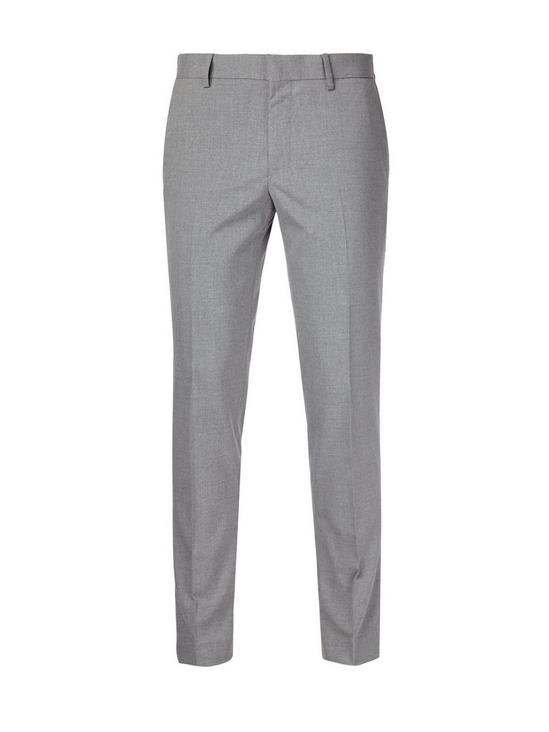 Burton Essential Light Grey Skinny Fit Suit Trousers 2