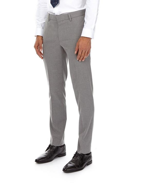 Burton Essential Light Grey Skinny Fit Suit Trousers 3