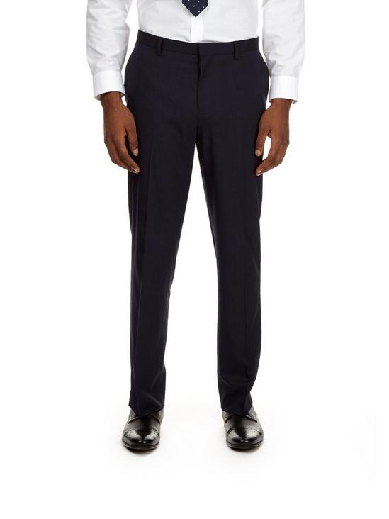 Burton Navy Essential Tailored Fit Suit Trousers 1