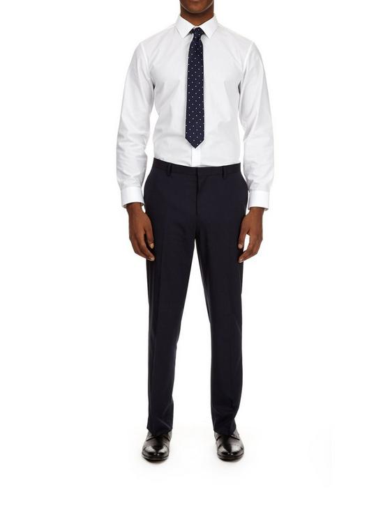 Burton Navy Essential Tailored Fit Suit Trousers 4