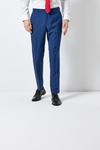 Burton Blue Texture Slim Fit Suit Trousers thumbnail 1