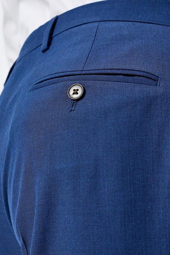 Burton Blue Texture Slim Fit Suit Trousers 4