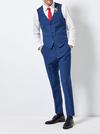 Burton Blue Texture Slim Fit Suit Trousers thumbnail 5