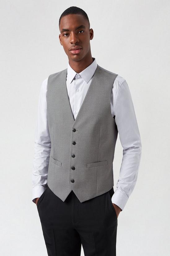 Burton Grey Essential Tailored Waistcoat 1