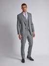 Burton Grey Micro Texture Tailored Fit Suit Waistcoat thumbnail 4