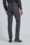 Burton Navy and Grey Tartan Slim Fit Suit Trousers thumbnail 3