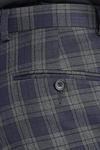 Burton Navy and Grey Tartan Slim Fit Suit Trousers thumbnail 4