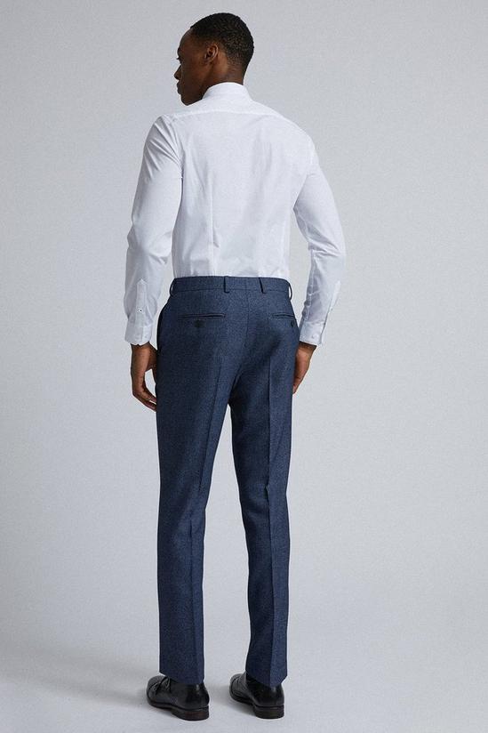 Burton Blue Texture Slim Fit Suit Trousers 3
