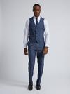 Burton Blue Texture Slim Fit Suit Trousers thumbnail 5