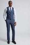 Burton Blue Texture Slim Fit Suit Waistcoat thumbnail 2
