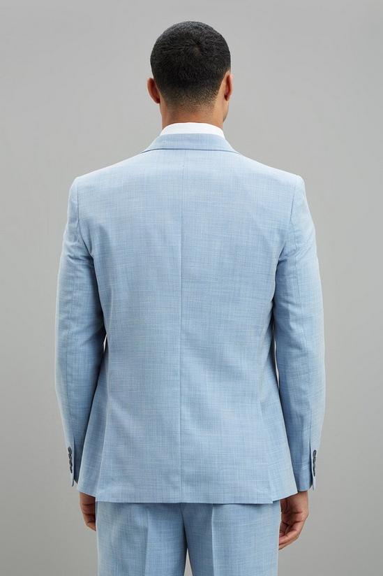 Burton Pale Blue Sharkskin Slim Fit Suit Jacket 3