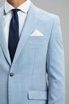 Burton Pale Blue Sharkskin Slim Fit Suit Jacket thumbnail 6