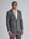 Burton Grey Jaspe Check Tailored Fit Suit Jacket thumbnail 1