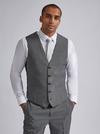 Burton Grey Jaspe Check Tailored Fit Suit Waistcoat thumbnail 1