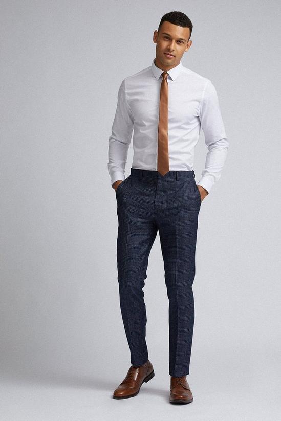 Burton Slim Navy Grindle Suit Trousers 2