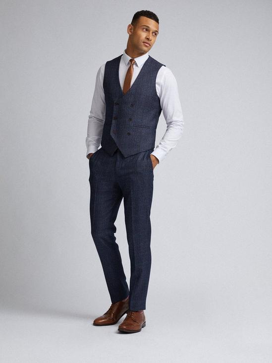 Burton Slim Navy Grindle Suit Trousers 5