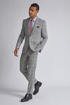 Burton Grey Pink Pow Check Slim Fit Suit Jacket thumbnail 1