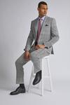 Burton Grey Pink Pow Check Slim Fit Suit Jacket thumbnail 3