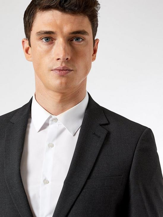 Burton Charcoal Tailored Fit Essential Suit Jacket 3