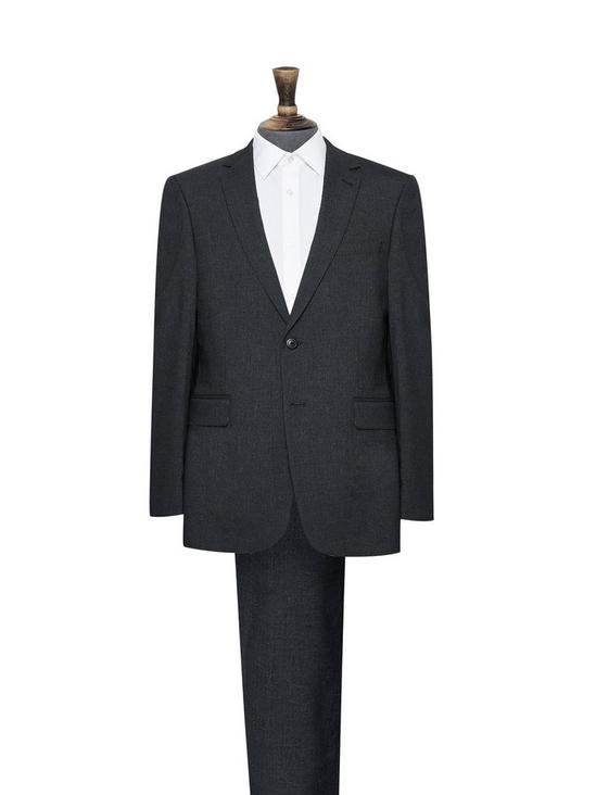 Burton Charcoal Tailored Fit Essential Suit Jacket 4