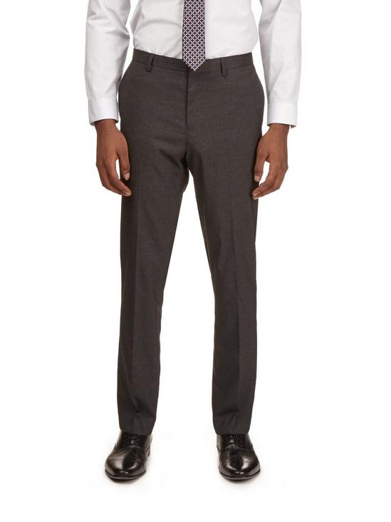 Burton Dark Grey Essential Slim Fit Suit Trousers 1