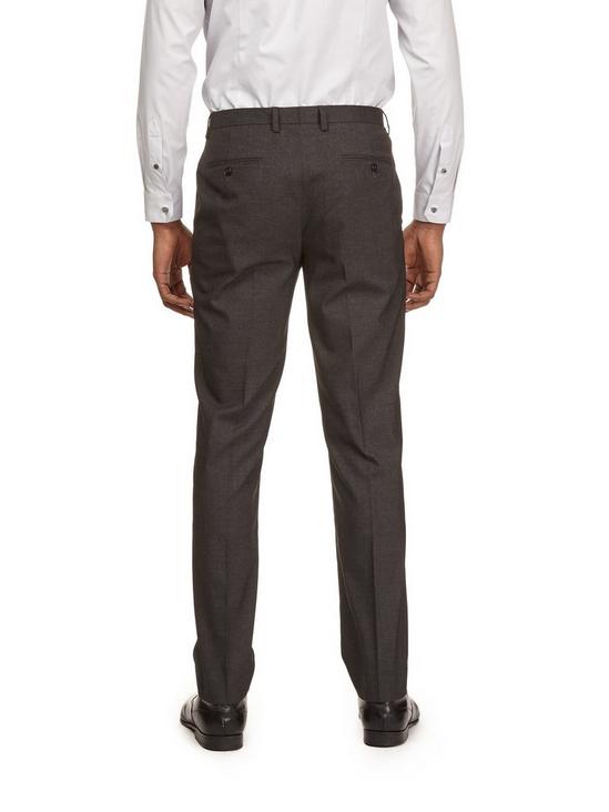Burton Dark Grey Essential Slim Fit Suit Trousers 2