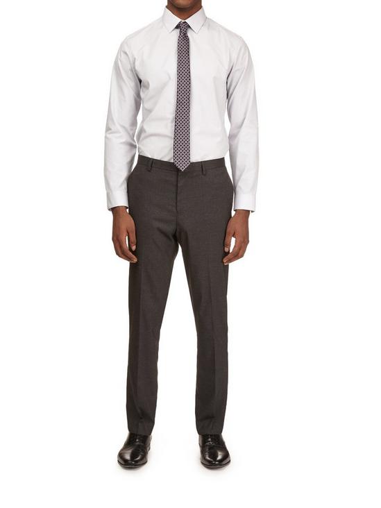 Burton Dark Grey Essential Slim Fit Suit Trousers 4