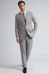Burton Grey Neutral Slim Fit Pow Check Suit Jacket thumbnail 1