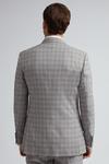 Burton Grey Neutral Slim Fit Pow Check Suit Jacket thumbnail 4