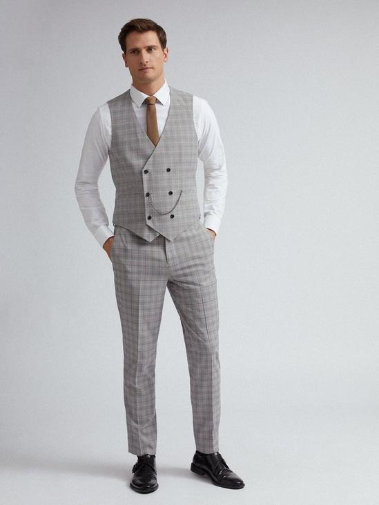 Burton Grey and Neutral Slim fit suit trousers 4