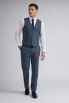 Burton Slim Fit Blue Jaspe Check Suit Waistcoat thumbnail 2
