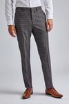 Burton Grey and brown Multi Slim fit Suit Jacket thumbnail 1