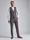 Burton Grey and brown Multi Slim fit Suit Jacket thumbnail 4