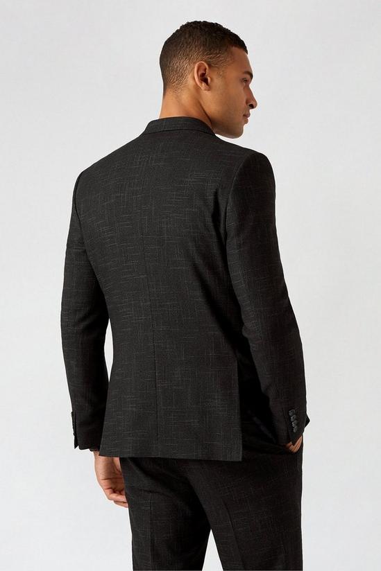 Burton Black Scratch Slim Fit Suit Jacket 3