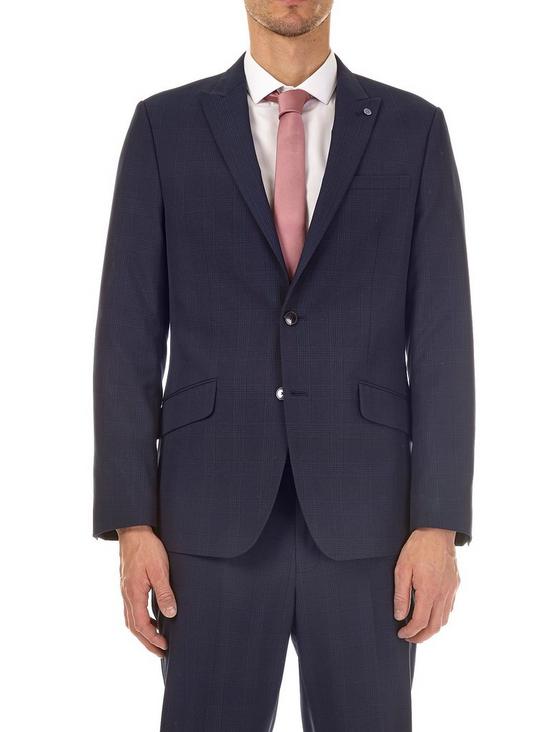 Burton Blue Pow check tailored fit suit jacket 4