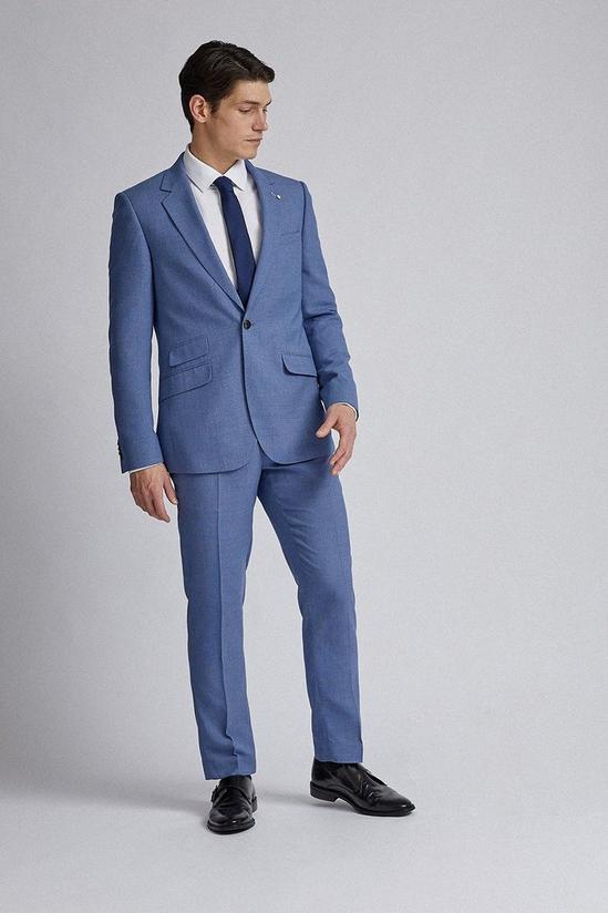 Burton Light Blue Microweave Slim Fit Suit Jacket 2