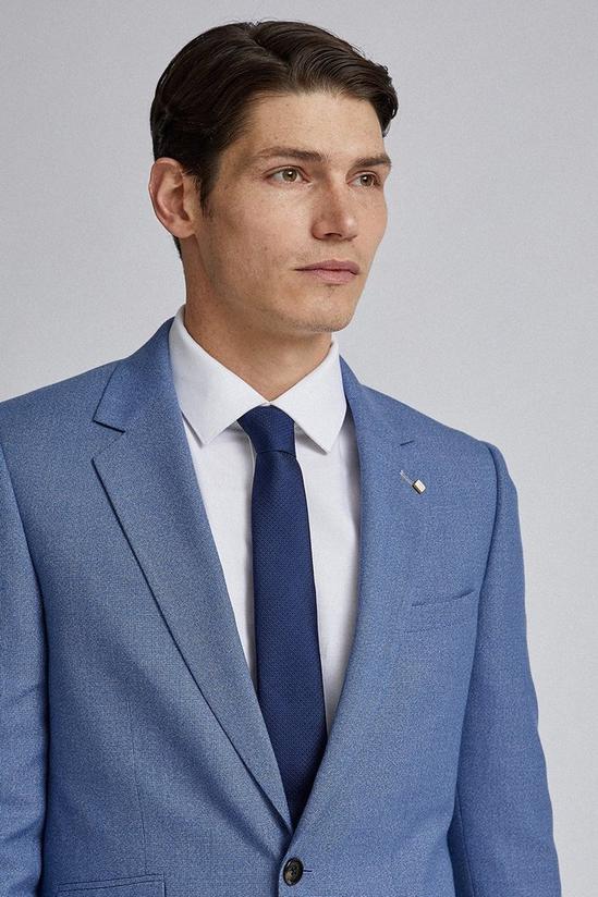 Burton Light Blue Microweave Slim Fit Suit Jacket 4